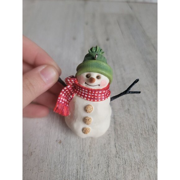 Hallmark 1999 snowman red scarf ornament Xmas vintage jan karon - Picture 3 of 6
